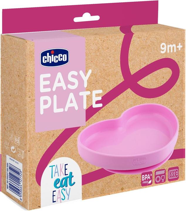 Image du produit Chicco Assiette silicone Coeur Girl