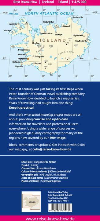 Immagine prodotto Mappa Islanda / Islanda (1:425.000)