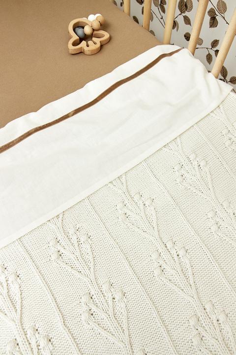 Actual product image Meyco Baby blanket Romantic Flower - Cream white - 75x100cm (75 x 100 cm)