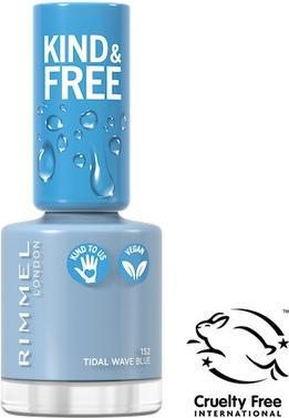 Actual product image Rimmel London RIMMEL Kind & Free Clean Nail Polish 152 Tidal Wave Blue 8ml (152-Tidal Wave Blue, Colour paint)