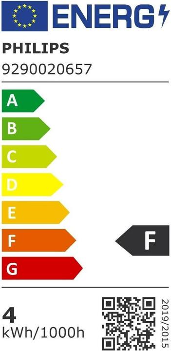 Label énergétique Philips Spot (GU10, 3.80 W, 345 lm, 1 x, F)