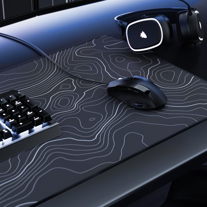 Image du produit Titanwolf Gaming Mauspad XXL, glattes Stoffgewebe, Speed Mausmatte 900 x 400 mm grosse Fläche, Topography (XXL)