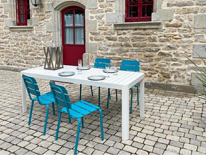 Actual product image Ezeis CALYPSO dining table for 6/8 pers., full aluminium, side extention * Extra-C Price for 1 piece (86.50 cm)