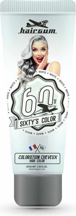 Hairgum SIXTY'S COLOR hair color #white 60 ml (White)