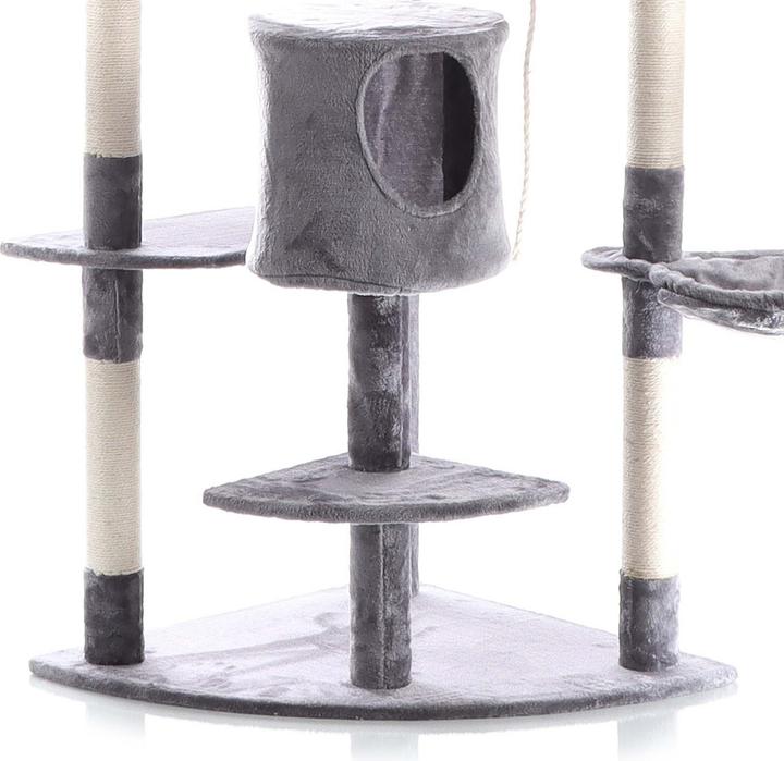 Actual product image Wiltec Corner scratching post grey 210cm cat scratching post cat tree climbing tree cat (210 cm, Grey)