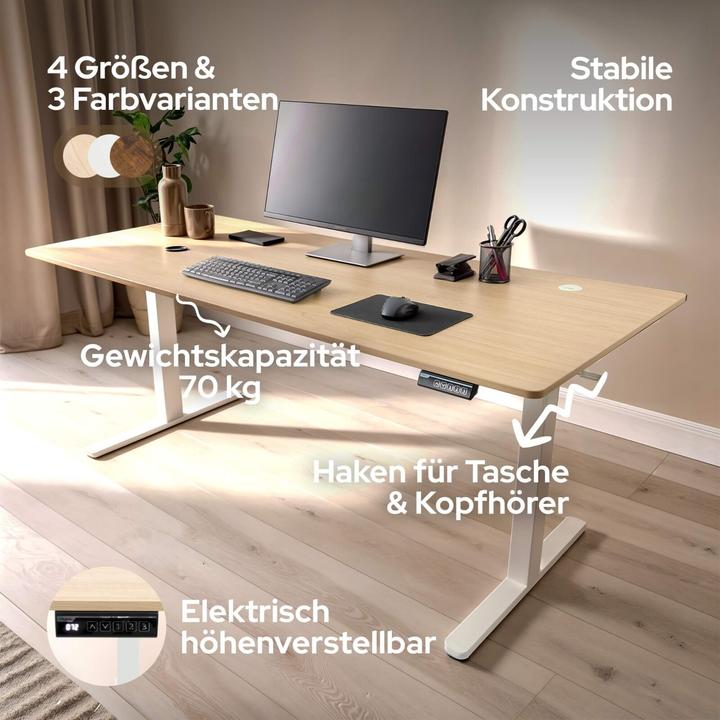 Produktbild Arebos Schreibtisch (180 x 80 x 72 cm)