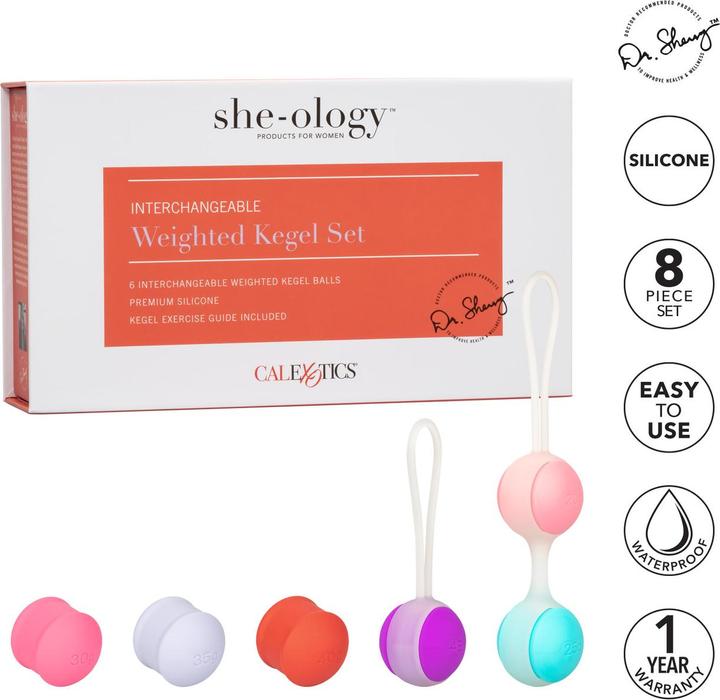 Productafbeelding CalExotics She-ology® Verwisselbare Verzwaarde Kegel Set