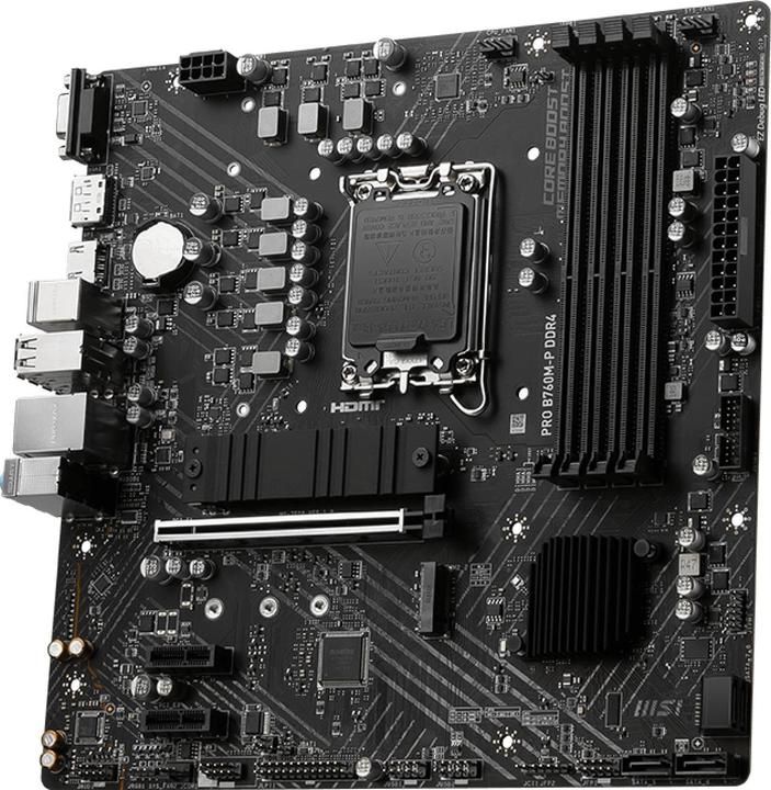 Image du produit MSI MB PRO B760M-P DDR4 (B760,S1700,mATX,Intel) (LGA 1700, Intel B760, mATX)