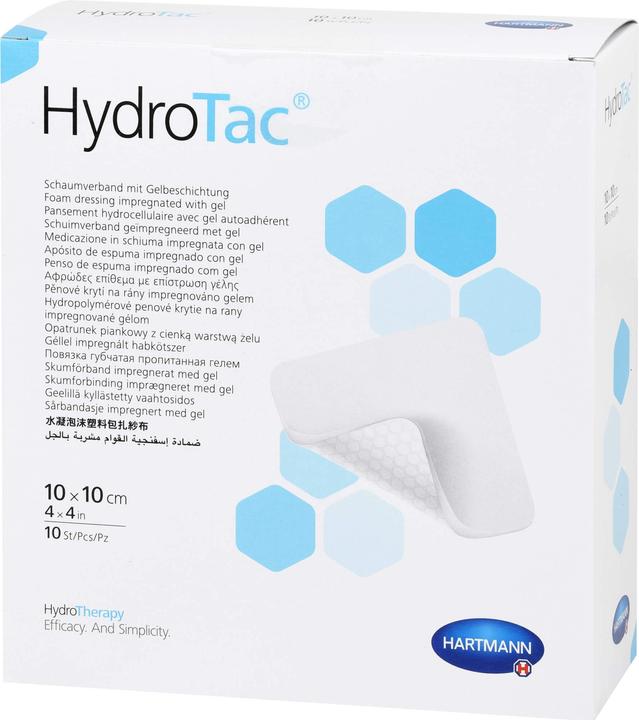 Actual product image Hartmann HYDROTAC Foam dressing 10x10 cm sterile, 10 pcs VER
