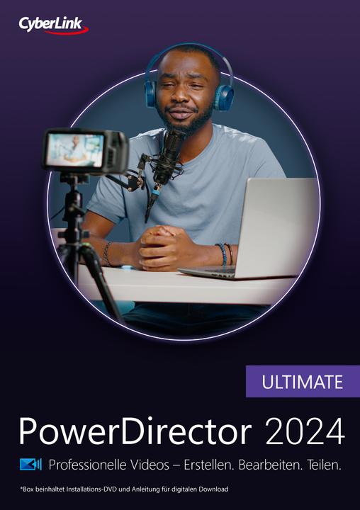 Produktbild CyberLink PowerDirector 2024 Ultimate ESD Download Code (1 User, 1 Geräte/User, unbegrenzt)