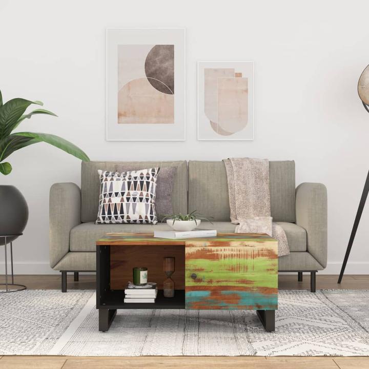 Image du produit VidaXL Couchtisch 80x50x40 cm Altholz Massiv (80 x 50 x 40 cm)