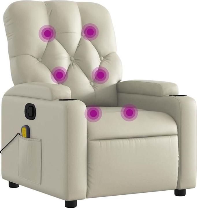 Immagine prodotto VidaXL Sedia da massaggio in similpelle crema, colore: crema, materiale