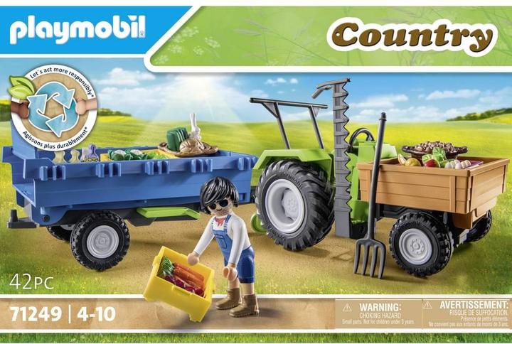 Productafbeelding Playmobil 71249 Trekker met aanhangwagen (71249, Playmobil Land)