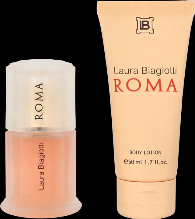 Actual product image Laura Biagiotti Roma EDT 25 ml + Body Lotion 50 ml - Gitfset (Body lotion, 75 ml)