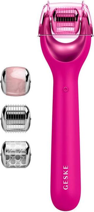 Actual product image Konjac Sponge Roller do mezoterapii igłowej twarzy 9w1 Geske z Aplikacją (magenta)