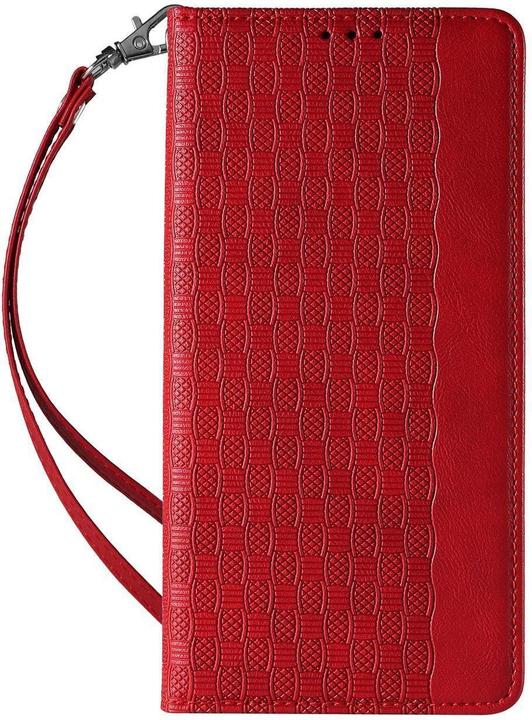 Produktbild Hurtel Magnet Strap Case Hülle für iPhone 14 Pro Max Flip Wallet Mini Lanyard Ständer Rot (Apple iPhone 14 Pro Max)