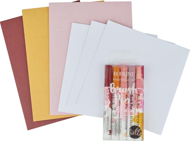 Actual product image Talens Brushpen Ecoline set of 5 colour box woman hell (Multicoloured, 3 x)
