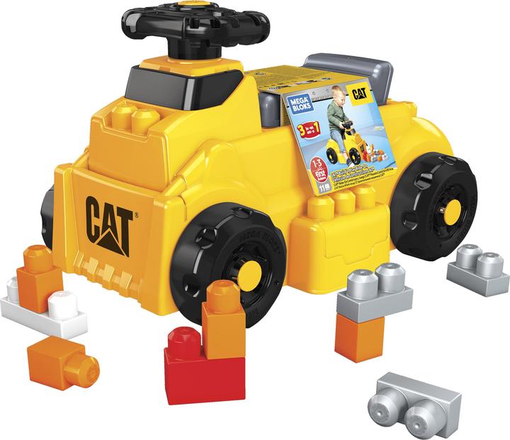 Mega Bloks CAT Build n Play Rutschauto mit Blöcken