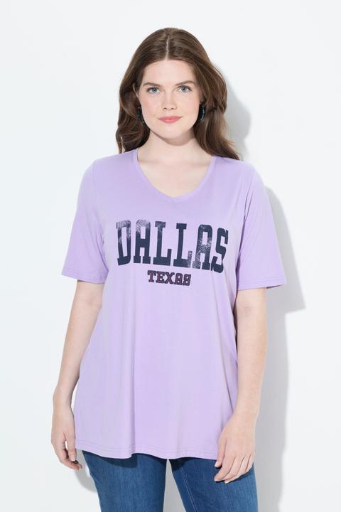 Produktbild Ulla Popken T-Shirt, Schriftdruck, A-Linie, Rundhals, Halbarm (60)
