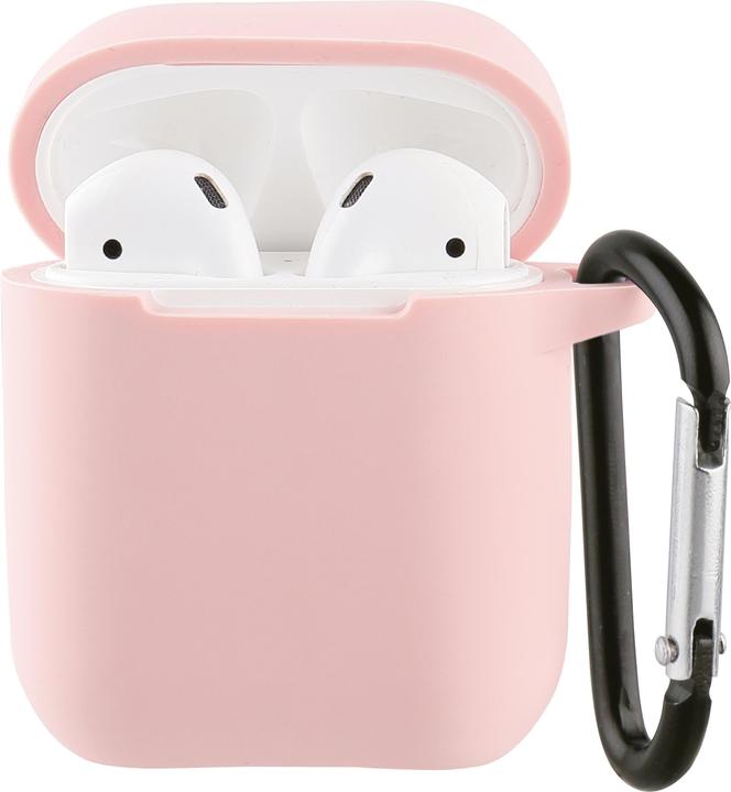 Produktbild Vivanco Apple AirPod Case 1&2 rosa 61648 AIRPODCASEVVP Schutzhülle mit Karabiner (Kopfhörer Tasche)