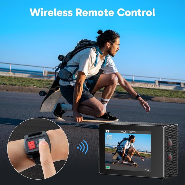 Immagine prodotto Akaso Action Cam 4K30FPS mit Fernbedienung (WiFi)