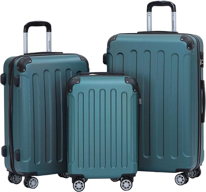 Immagine prodotto Beibye 3-teiliges Hartschalenkoffer-Set (Bagaglio a mano (fino a 50 litri), M (50 - 90l), L (90 - 115l))