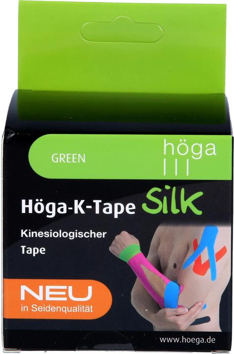 Produktbild Höga K-Tape Silk 5 cm x 5 m green KinesiologischerTape, 1 St. Pflaster (1 x)