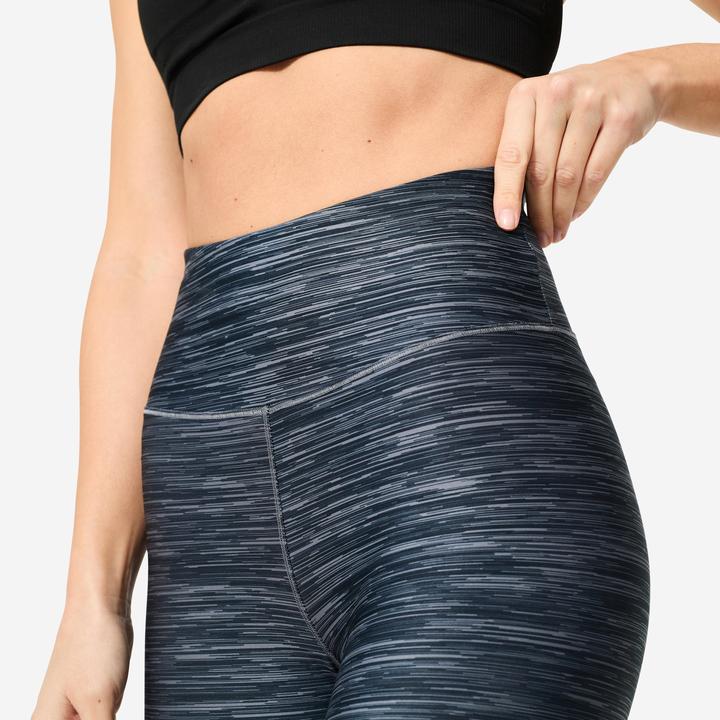 Actual product image Domyos Women's Loose Cardio Fitness Shorts 100 - Mottled Grey (M)