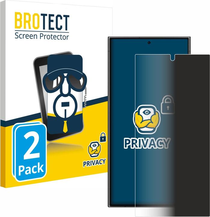 Produktbild BROTECT Sichtschutzfolie Anti-Spy Privacy Folie Blaulicht-Schutz (2 Stück, Samsung Galaxy S24 Ultra)