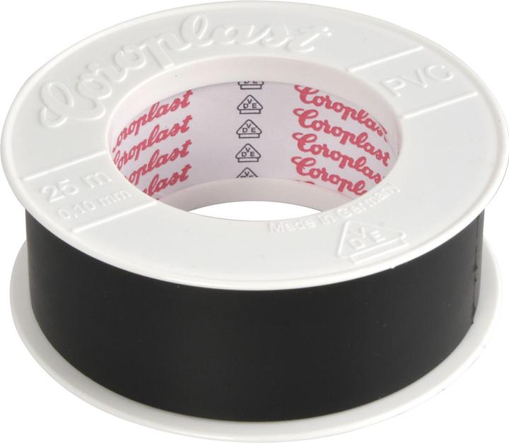 Produktbild Coroplast Isolierband (Klebeband) schwarz 0,10x30mm mit VDE-Prüfzeichen 25 Meter (30 mm)