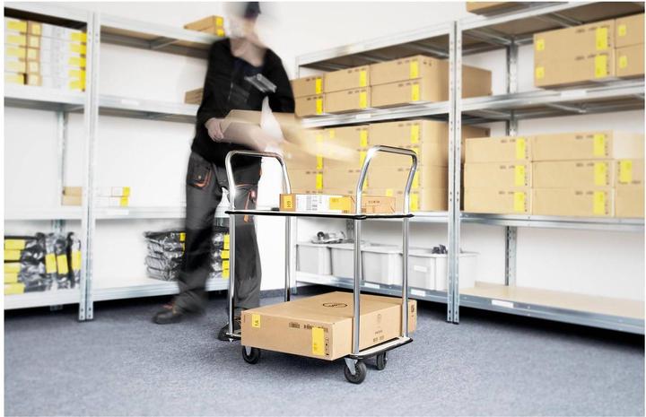 Produktbild MSW Etagenwagen 120 kg Transportwagen 2 Ebenen je 72 x 43 cm Handwagen Lagerwagen (120 kg)