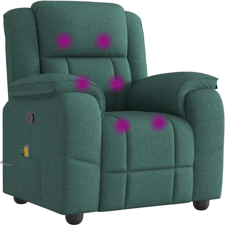Image du produit VidaXL Fauteuil de massage Vert foncé Tissu Massage Fauteuil TV