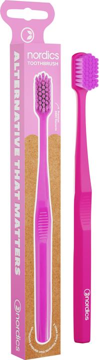 Actual product image Nordics Eco Toothbrush Premium PLA Pink - (Soft)