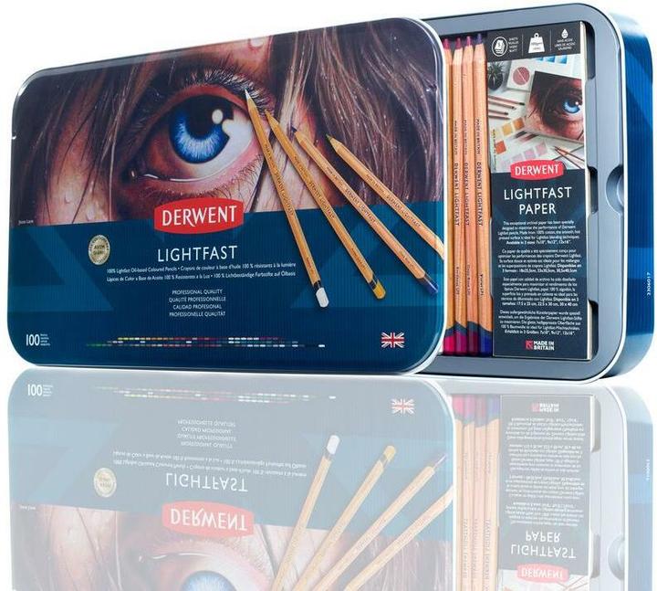 Image du produit Derwent Crayons de couleur Lightfast, 4 mm, multicolore, 100 pièces (Multicolore, 100 x)