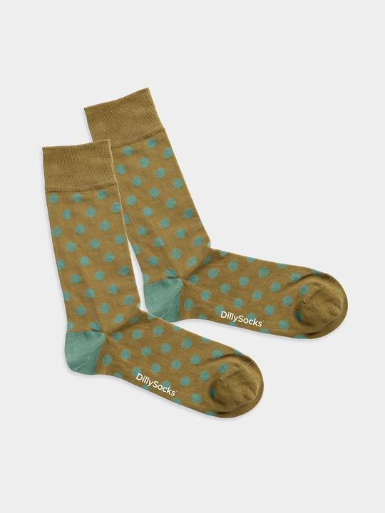 DillySocks Moss Green Dots (Einzelpack, 36 - 40)