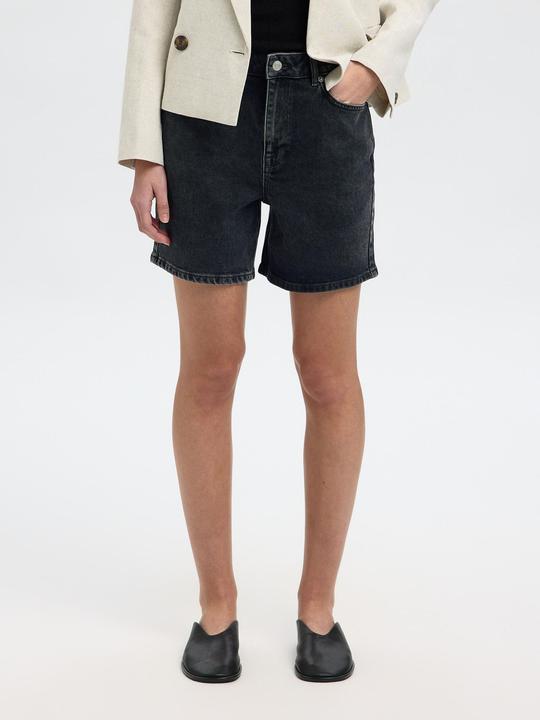 Produktbild Selected Femme Schwarze High Waist Jeansshorts (34)