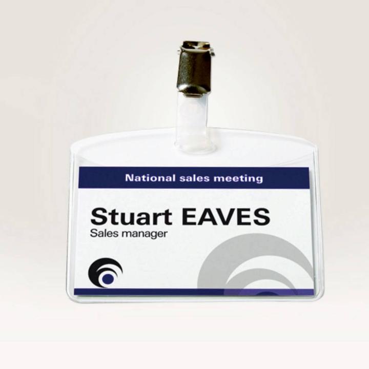 Actual product image Avery Dennison Name tag with clip, 90 x 60 mm