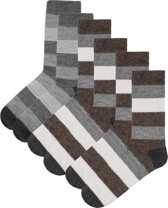 Produktbild Normani 6 Paar Alpakasocken breitgestreift (6er Pack, 43 - 46)