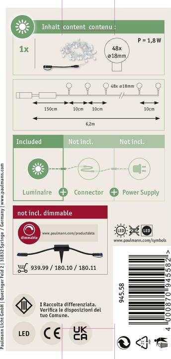 Actual product image Paulmann Plug & Shine (96 lm, IP44)