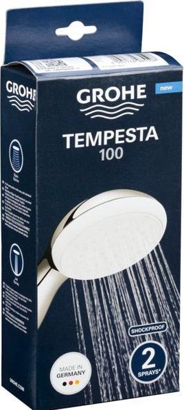 Actual product image Grohe Tempesta 100 hand shower (2 Beam types, 16.50 l/min)