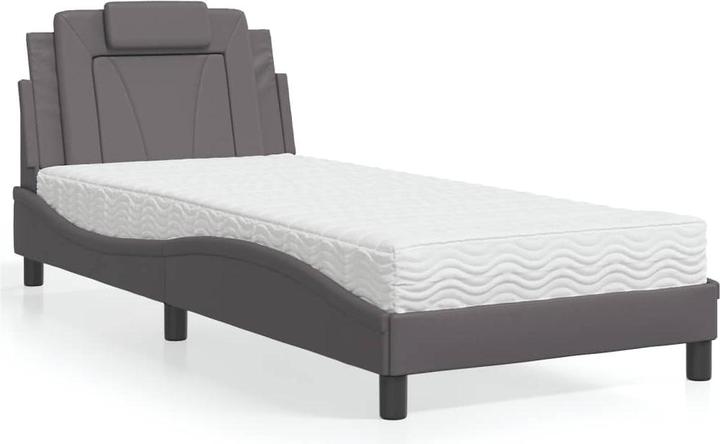 Produktbild VidaXL Bett mit Matratze 80 x 200 cm Kunstleder (80 x 200 cm)