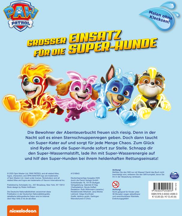 Immagine prodotto Panini PAW Patrol: Grande missione per i supercani - divertimento con l'acquerello