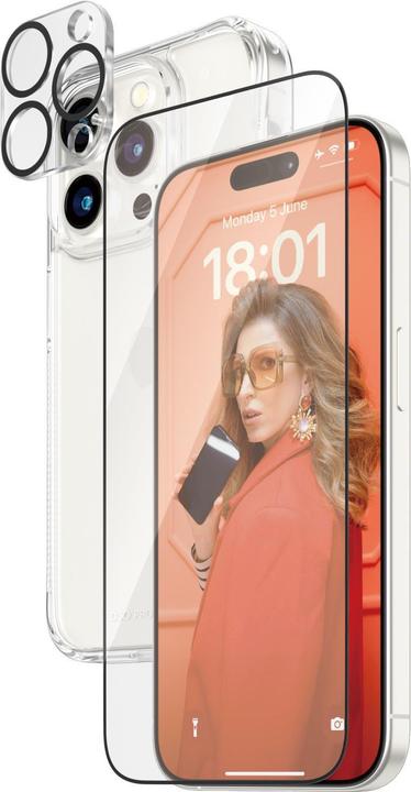 Actual product image PanzerGlass 3-in-1-Pack (1 Piece, Apple iPhone 15 Pro)