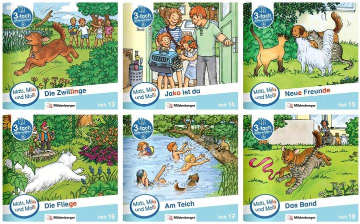 Produktbild Mats, Mila und Molli - Heft 13-18, Schwierigkeitsstufe A (Deutsch, Axel Wolber, Gabriele Heinisch, 2021)