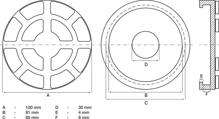 Immagine prodotto BGS Dischi in gomma per ponti sollevatori Ø 100 mm (8.50 cm, 10 cm)