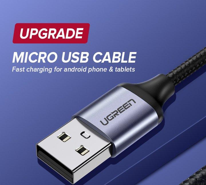Image du produit Ugreen Câble micro USB vers USB-A 2.0 (1 m, USB 2.0)