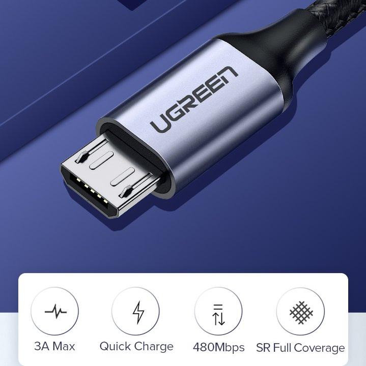 Image du produit Ugreen Câble micro USB vers USB-A 2.0 (1 m, USB 2.0)