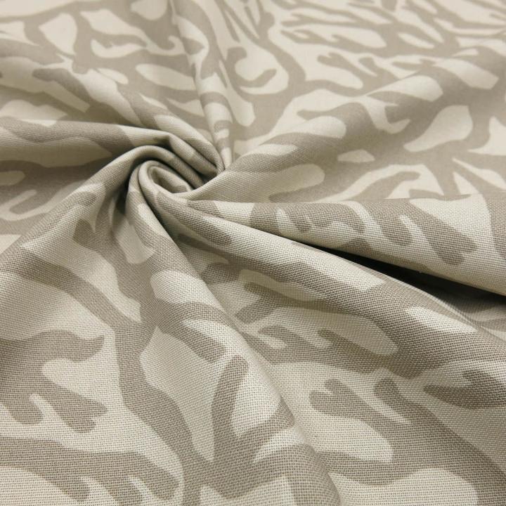 Stoffrestposten Toile - Motif corail Beige - Quantité minimale de vente : 1 mètre