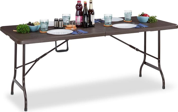 Actual product image Relaxdays Foldable Garden Table Look (180 cm)