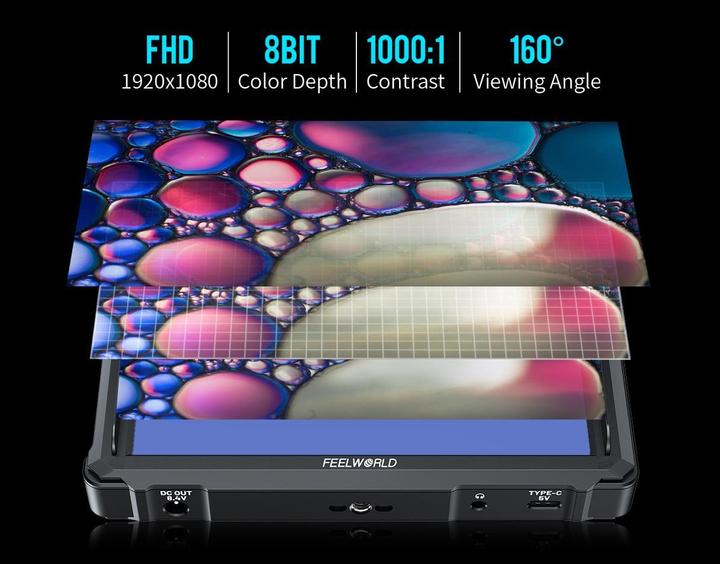 Actual product image Feelworld FW568 PRO 6" HDMI monitor with 1200nits brightness (6")